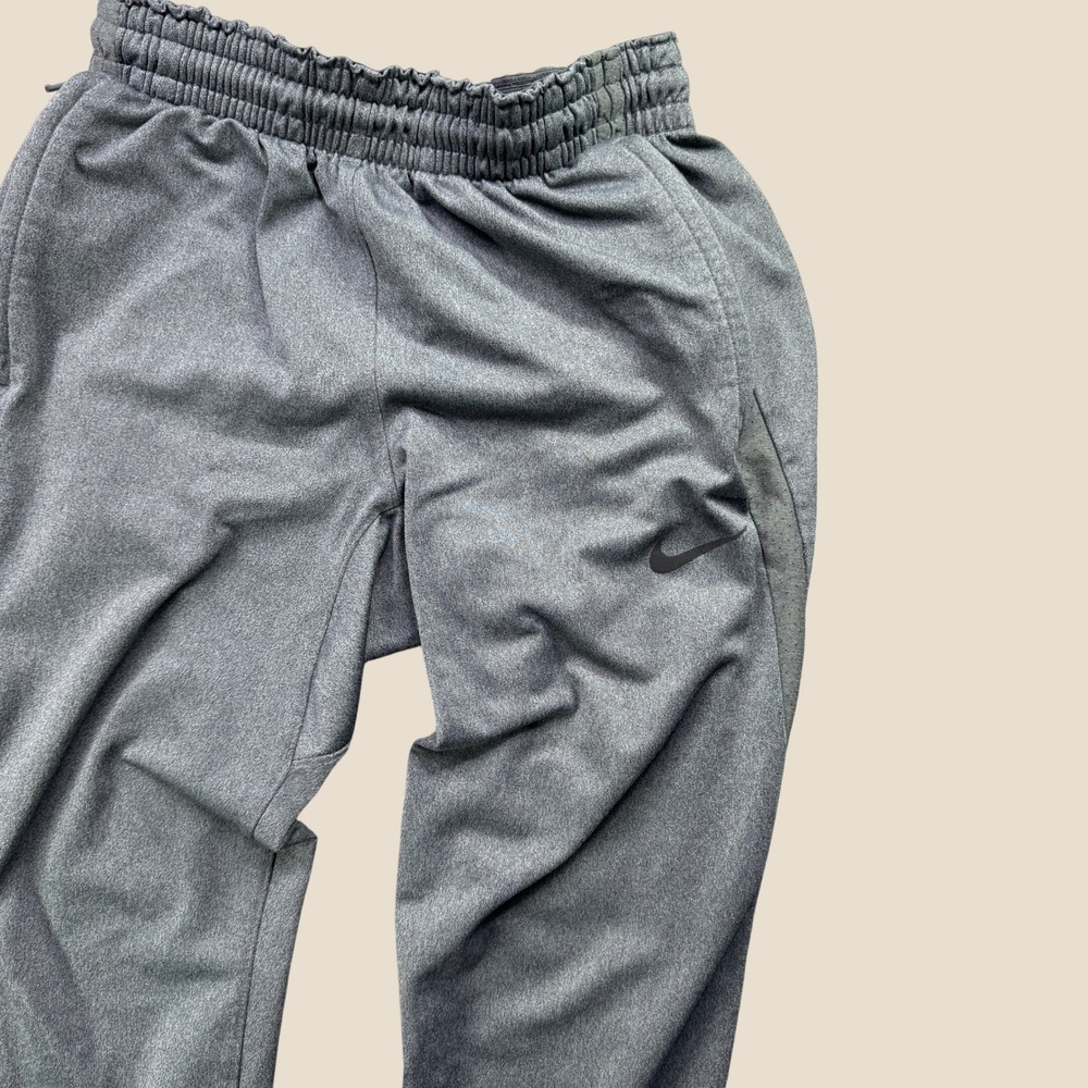 Nike Dri-FIT‎ Active Joggers Men M Grey Heather Therma Sweatpants Fleece Cuffed